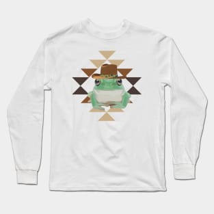 Western Cute Cowboy Frog Long Sleeve T-Shirt